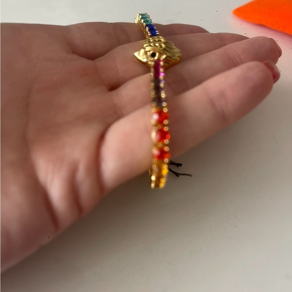 Kurt Geiger London Rainbow Crystal Eagle Tennis Bracelet Gold Tone NWT - Picture 11 of 11